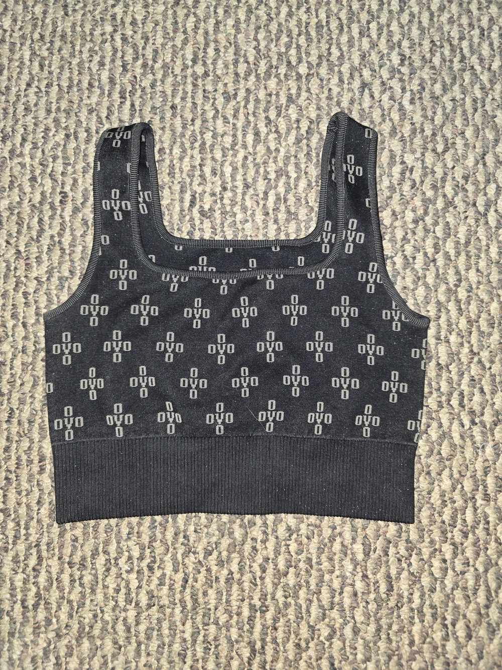 OVO Black Logo Knit Crop Top